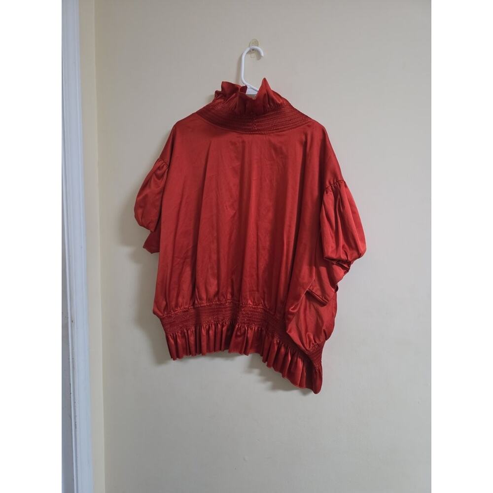 Gold Flava Red Ruffled Blouse - Picture 3 of 3